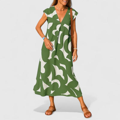 Koralia | Stylowa Sukienka z Dekoltem w Serek