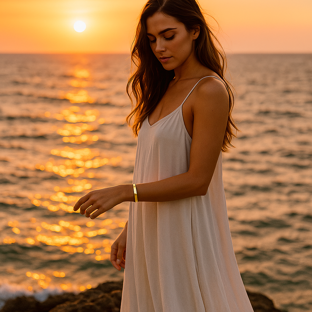 Coralia | Bransoletka złote linie