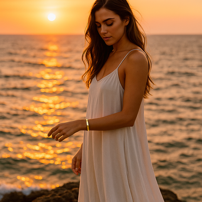 Coralia | Bransoletka złote linie