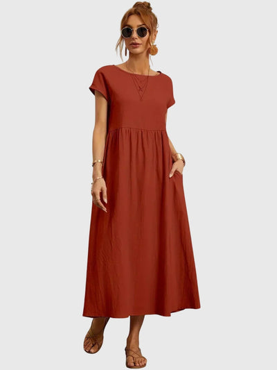 Giselle™ - Luźna Sukienka z Kieszeniami