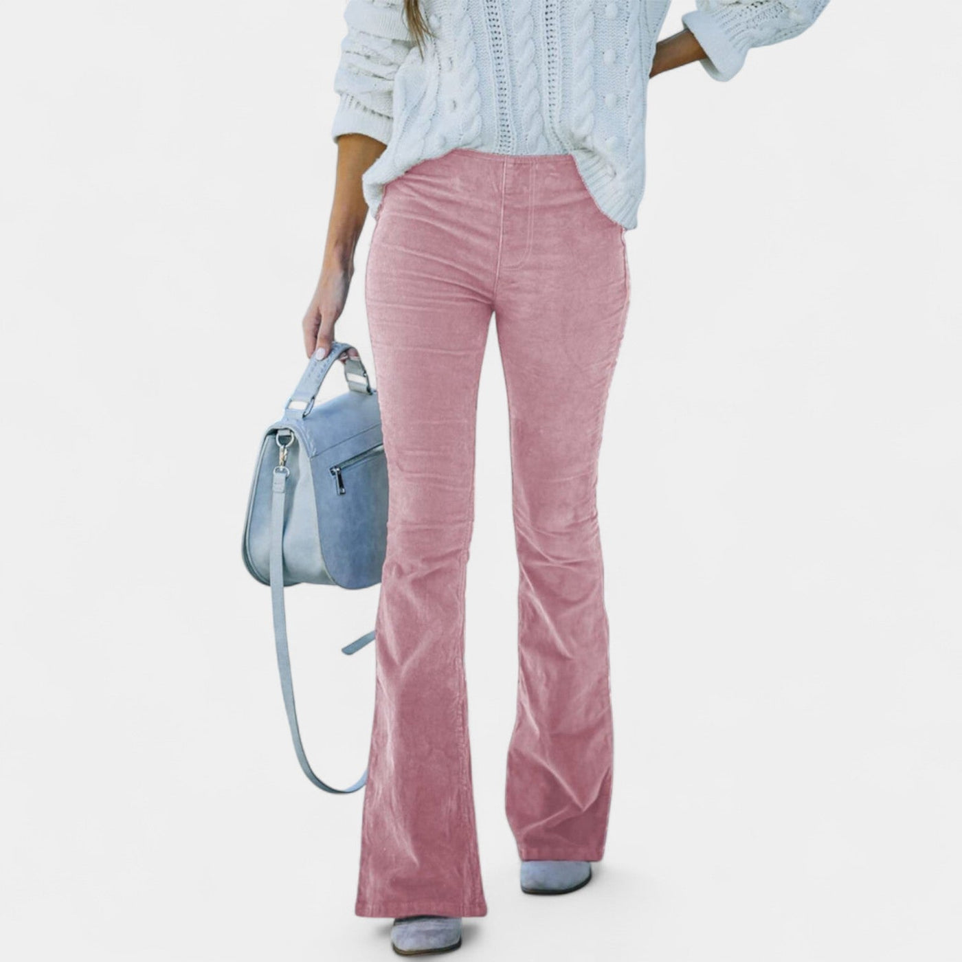 Renata – Spodnie z sztruksu z rozszerzanymi nogawkami