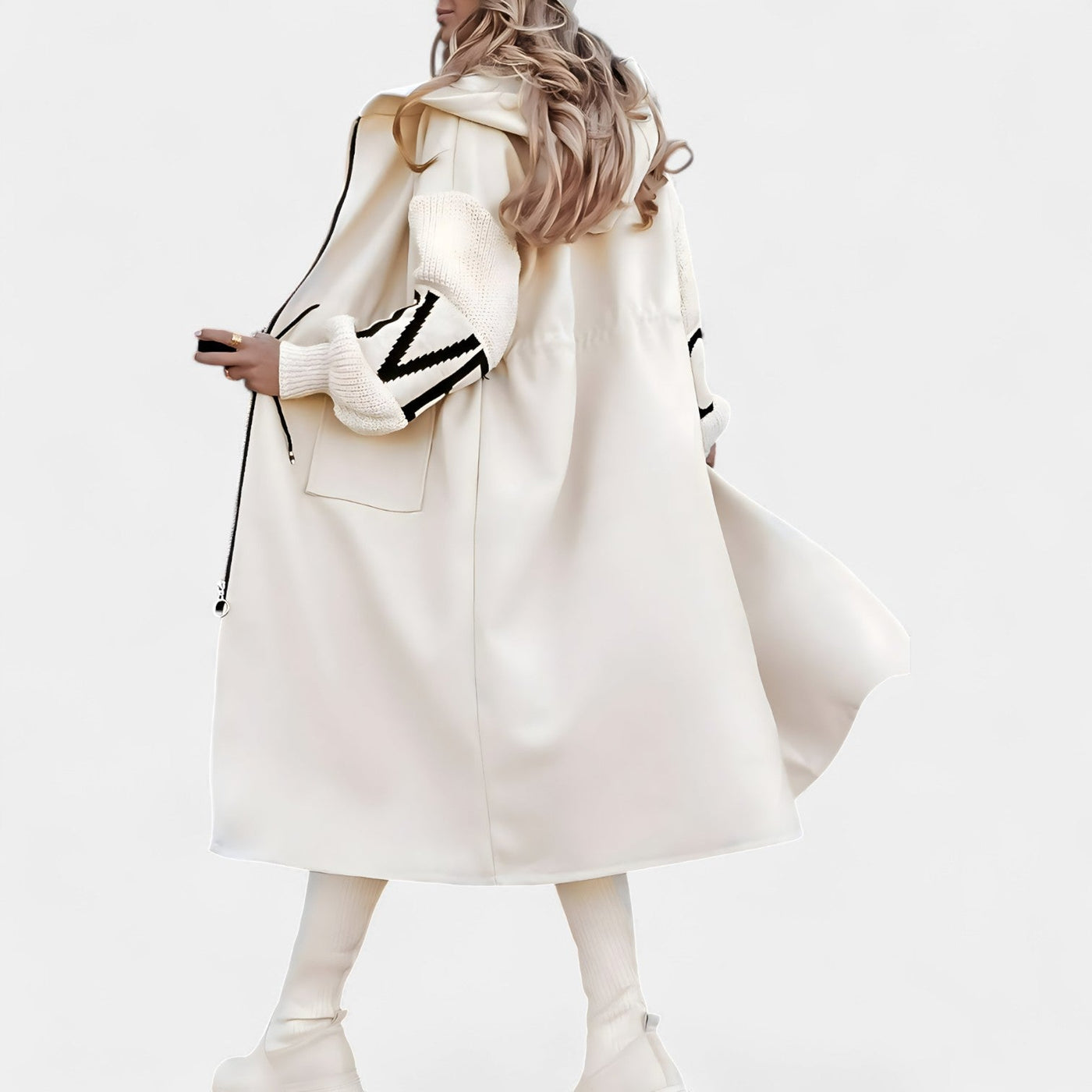 Jana – Kardigan płaszczowy z kapturem