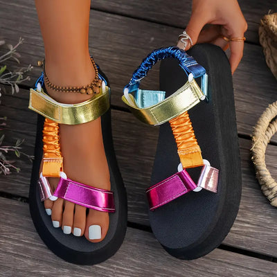 Aura | Iridescent Platform Sandal