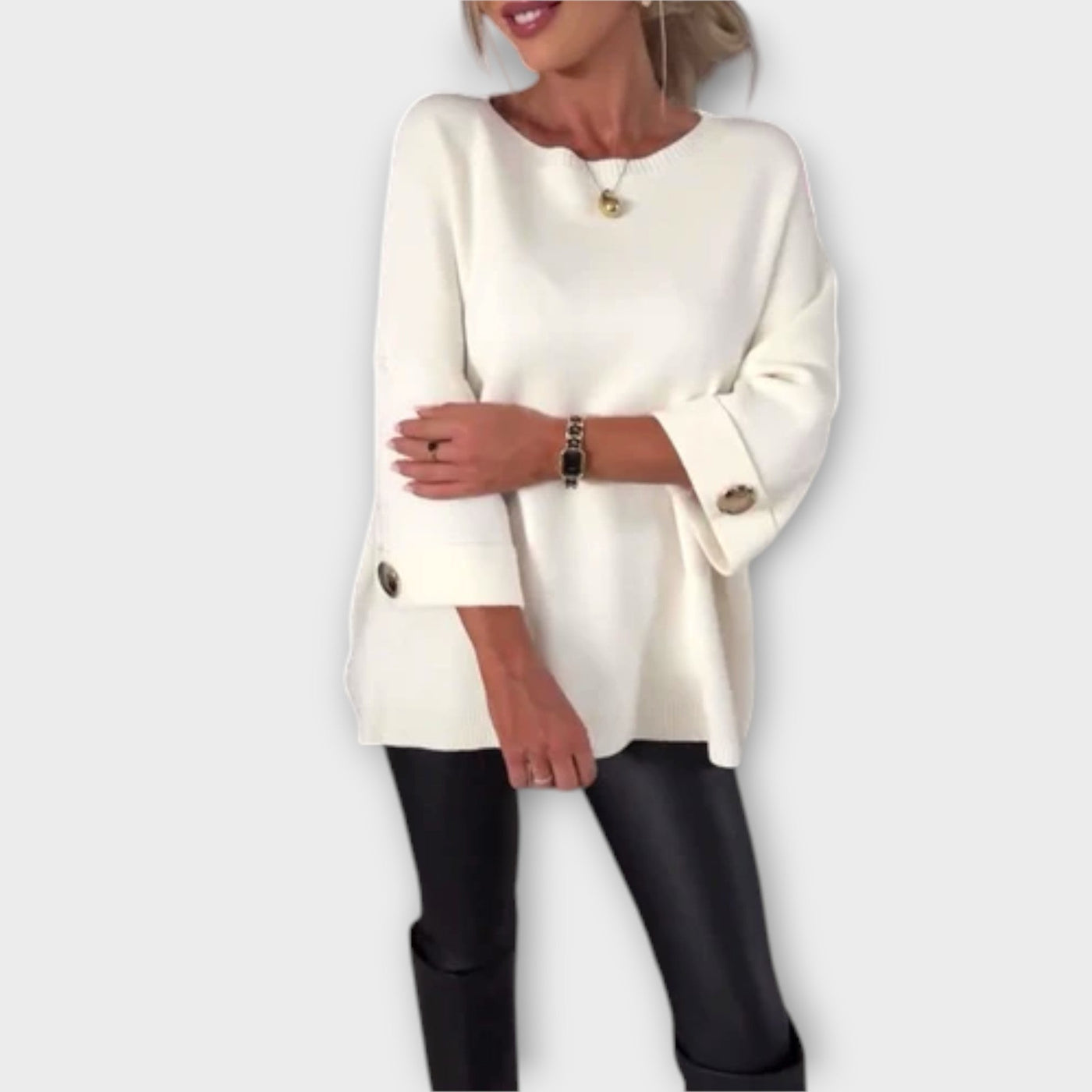 Isabella - Elegancka dzianinowa bluzka