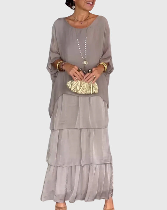 Susan™ | Długa i Jasna Elegancka Sukienka