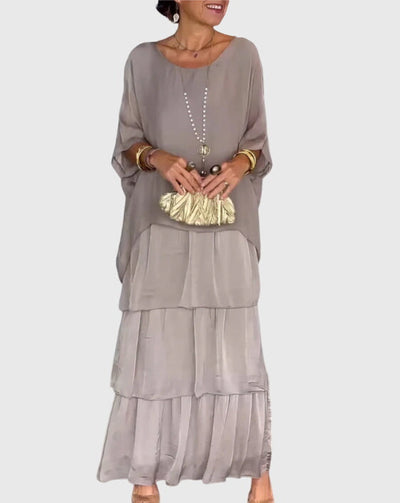 Susan™ | Długa i Jasna Elegancka Sukienka