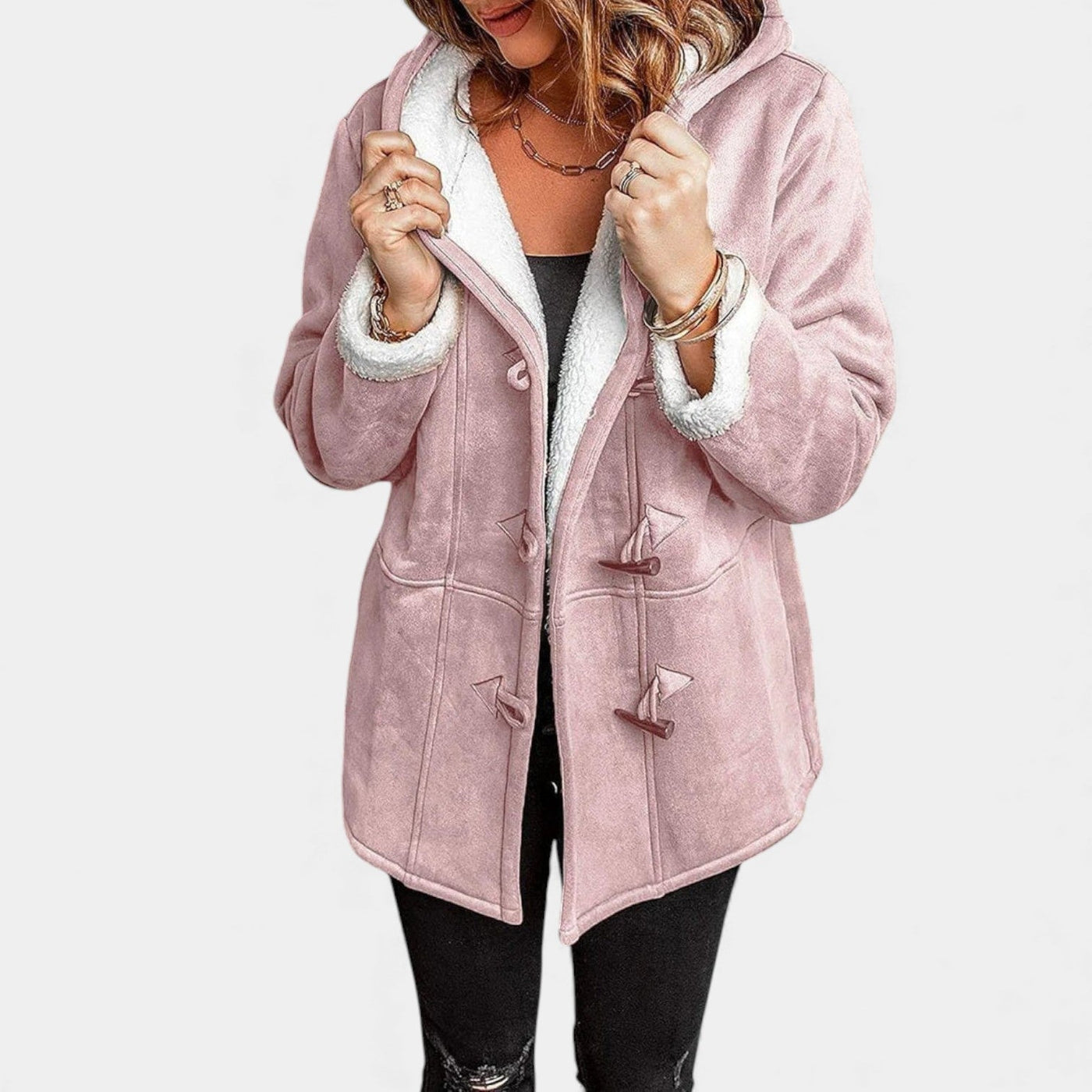 Andrea – Lekki zimowy płaszcz z kapturem