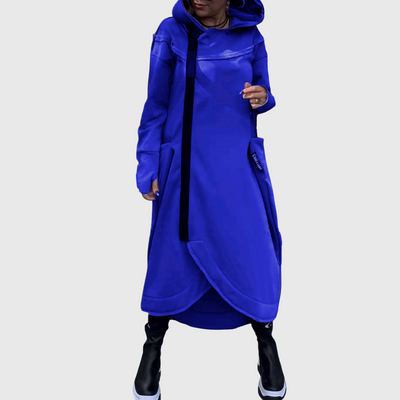 Adriana – Stylowa asymetryczna kurtka z kapturem