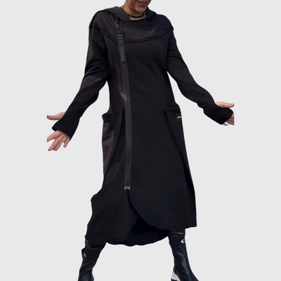 Adriana – Stylowa asymetryczna kurtka z kapturem