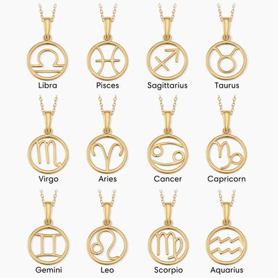 Rosalyette | Naszyjnik z Znakiem Zodiaku 18k Złoto