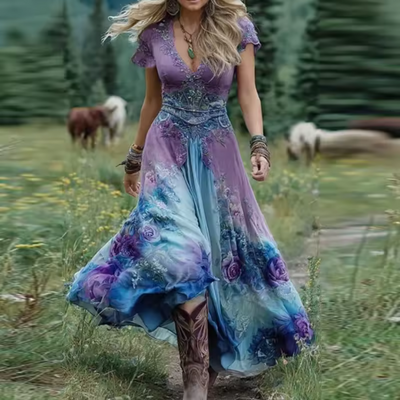 Celestine – Elegancka sukienka z haftem