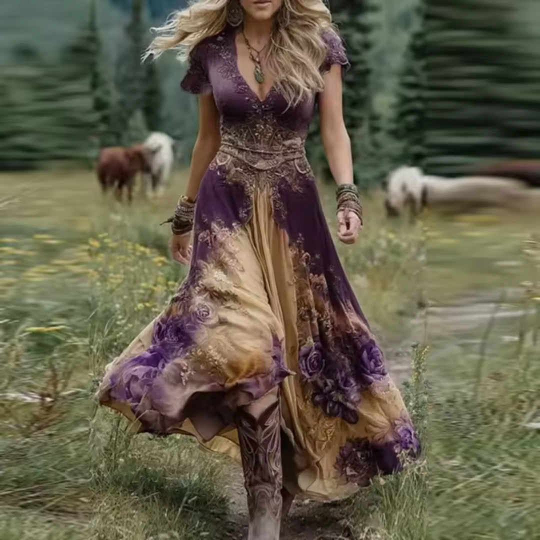 Celestine – Elegancka sukienka z haftem