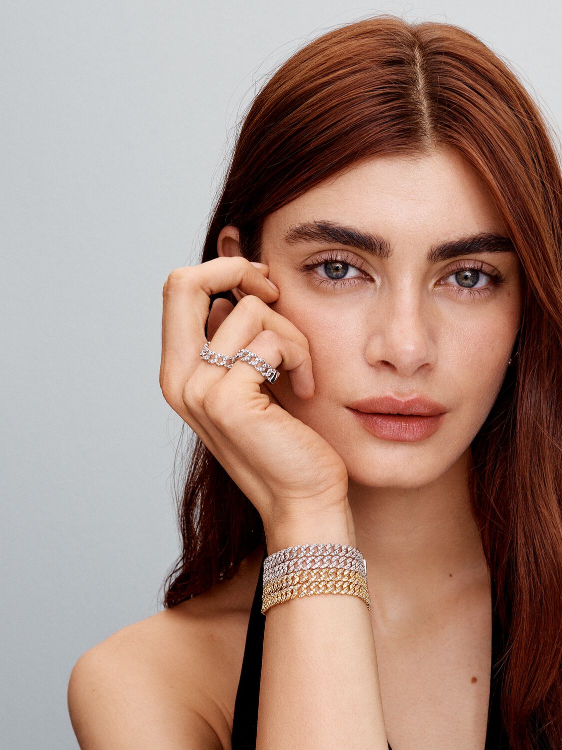 Shannelise | Kubańska Różowa Bransoletka 18k Złoto