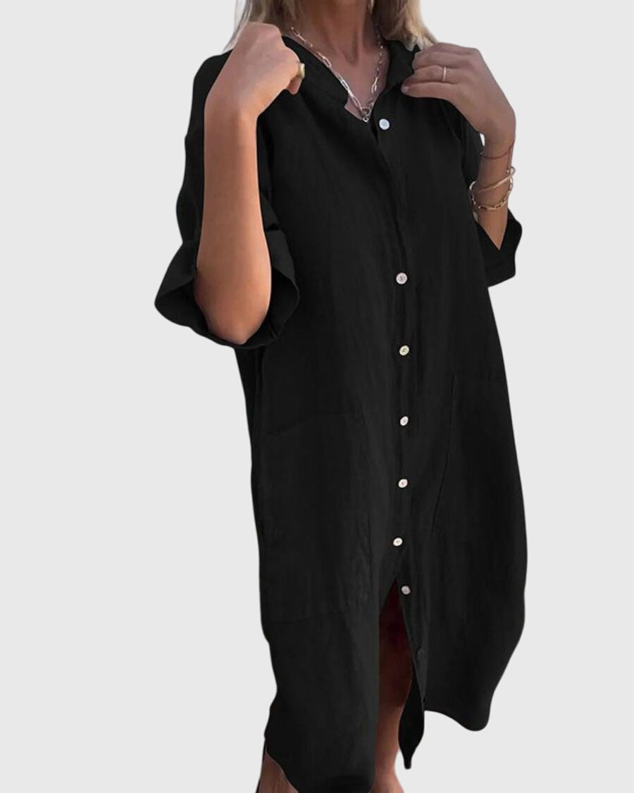 Jady™ | Luźna sukienka koszulowa w stylu Ibiza