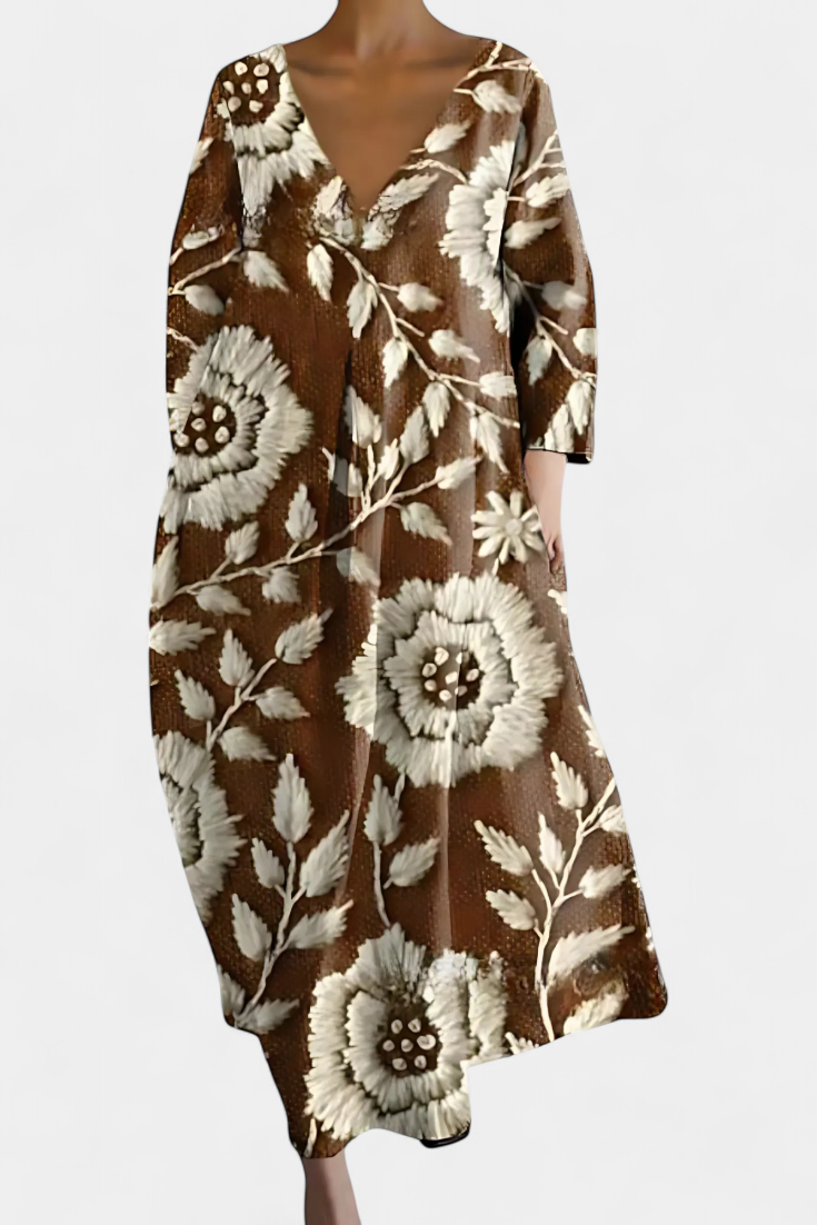 Isalinde | Wygodna sukienka z dekoltem w kształcie V