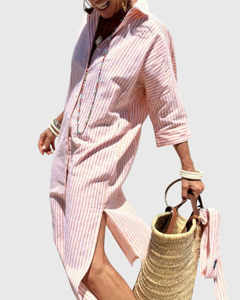 Ellen™ | Klasyczna Sukienka w Paski