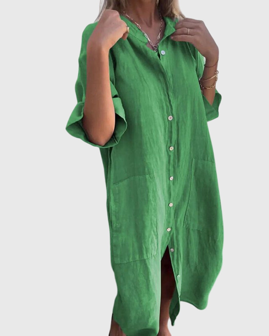 Jady™ | Luźna sukienka koszulowa w stylu Ibiza