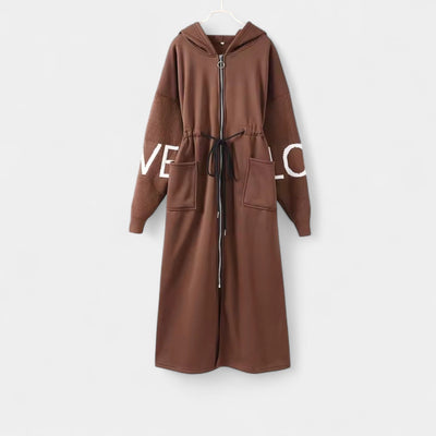 Jana – Kardigan płaszczowy z kapturem